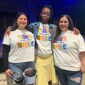 Gildan White Graphic Christian tee “Girl read your bible”